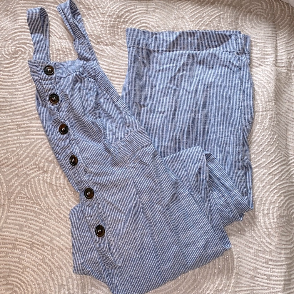 🍂Striped Overalls, sz Small🍂